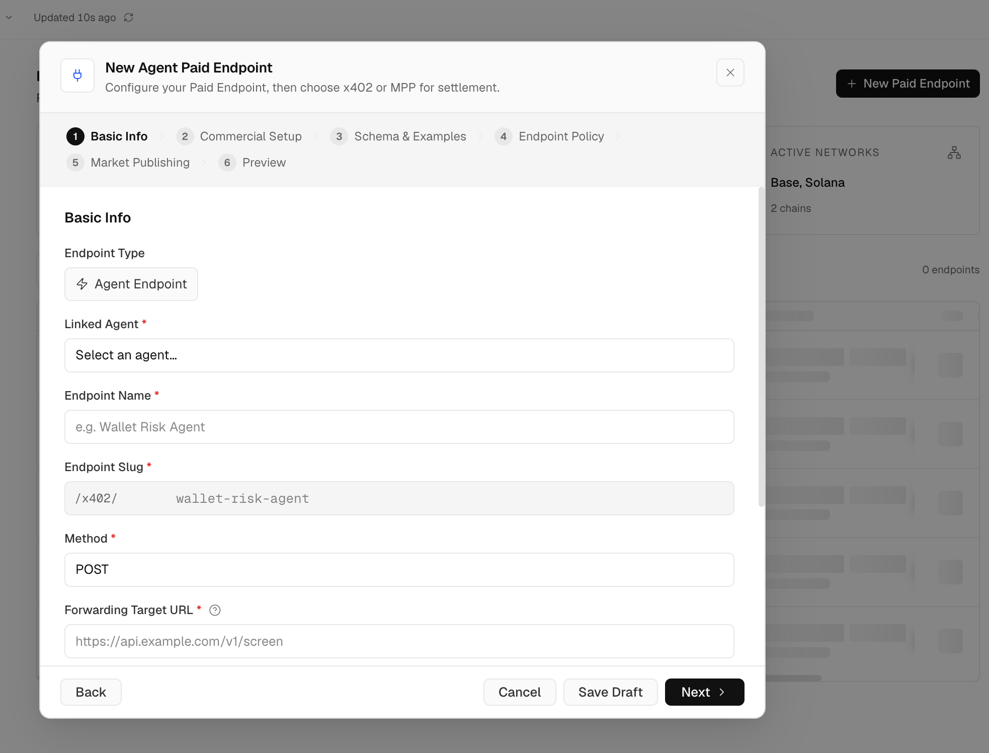Create a new Agent Paid Endpoint linked to a Workflow Agent