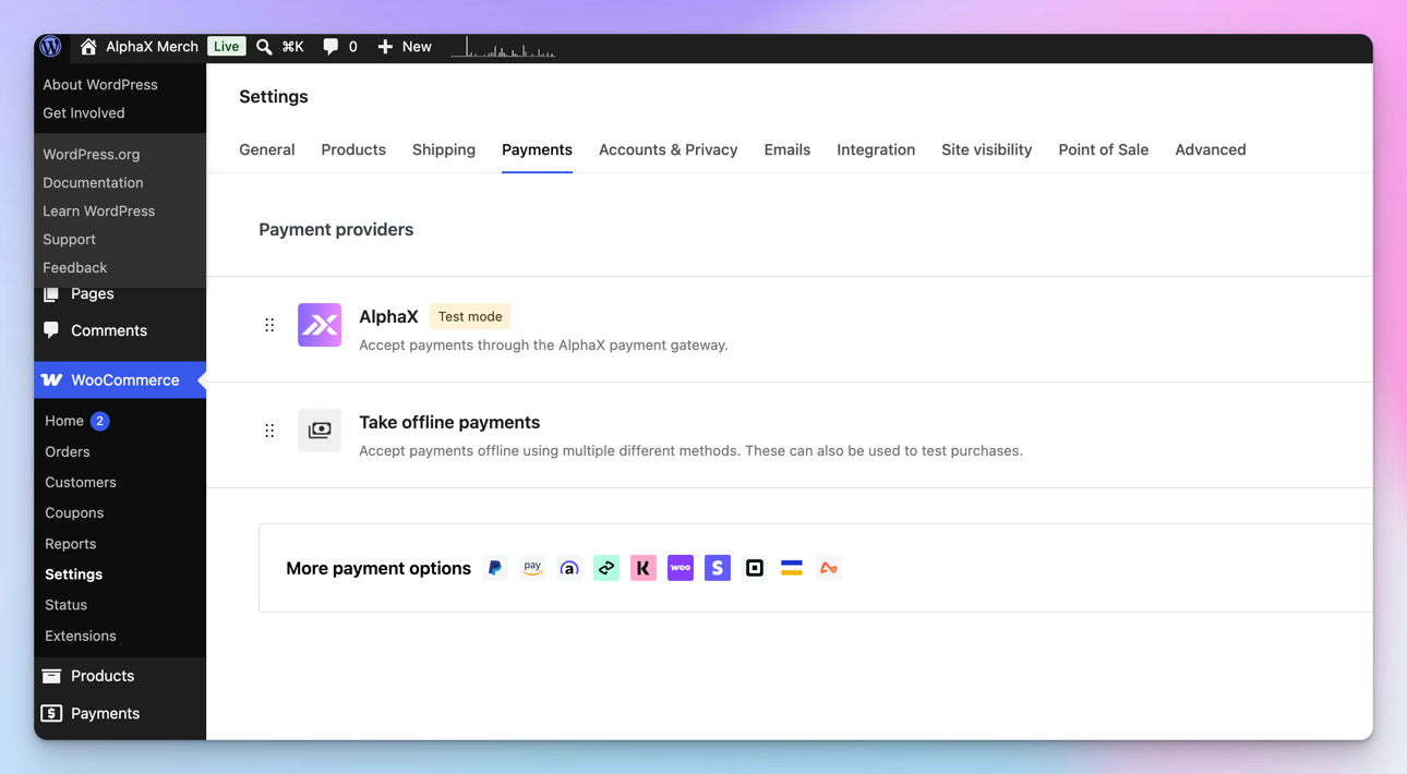 AlphaX WooCommerce Preview
