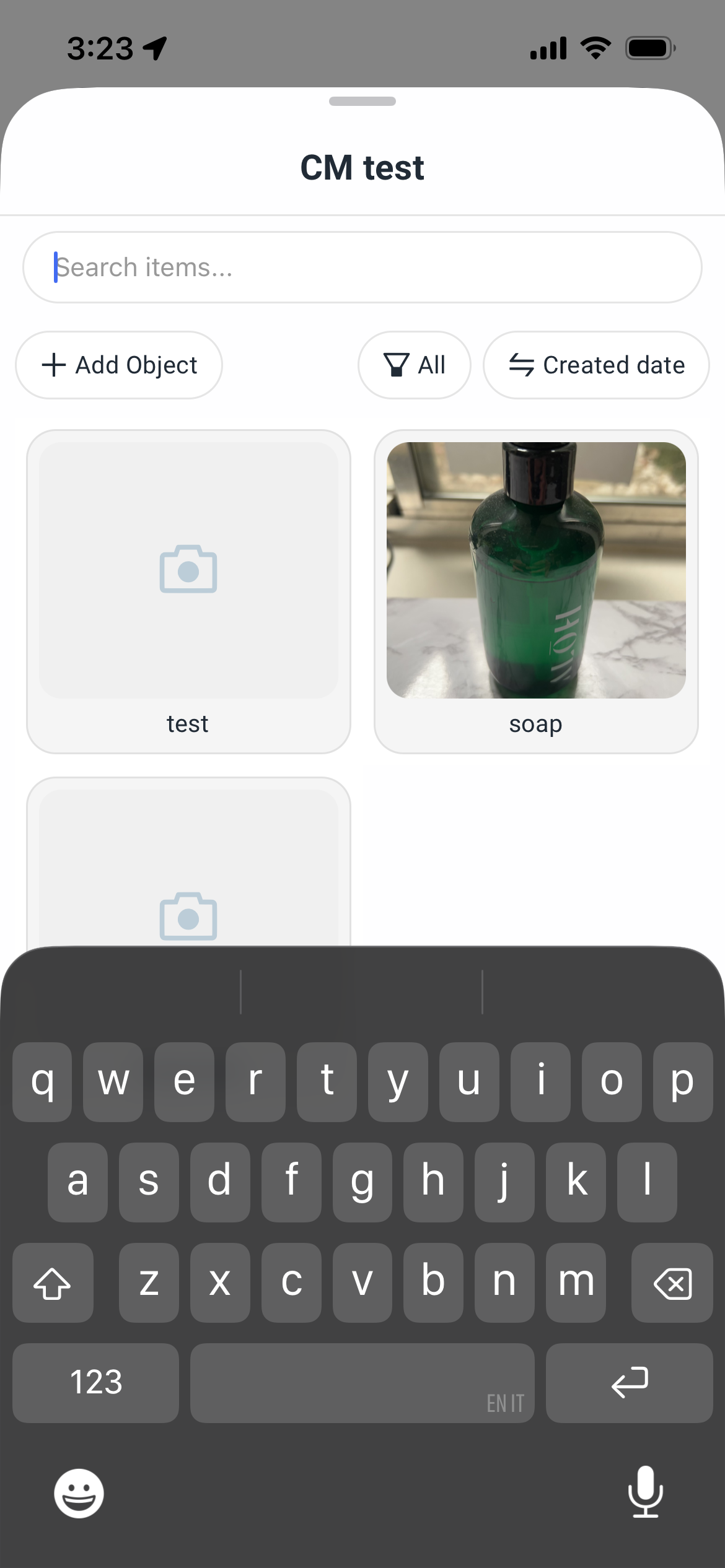 Folder filter view