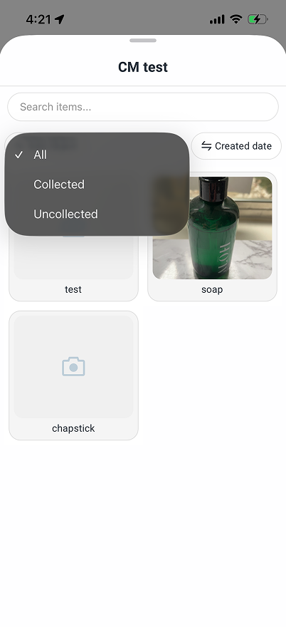 Folder filter view