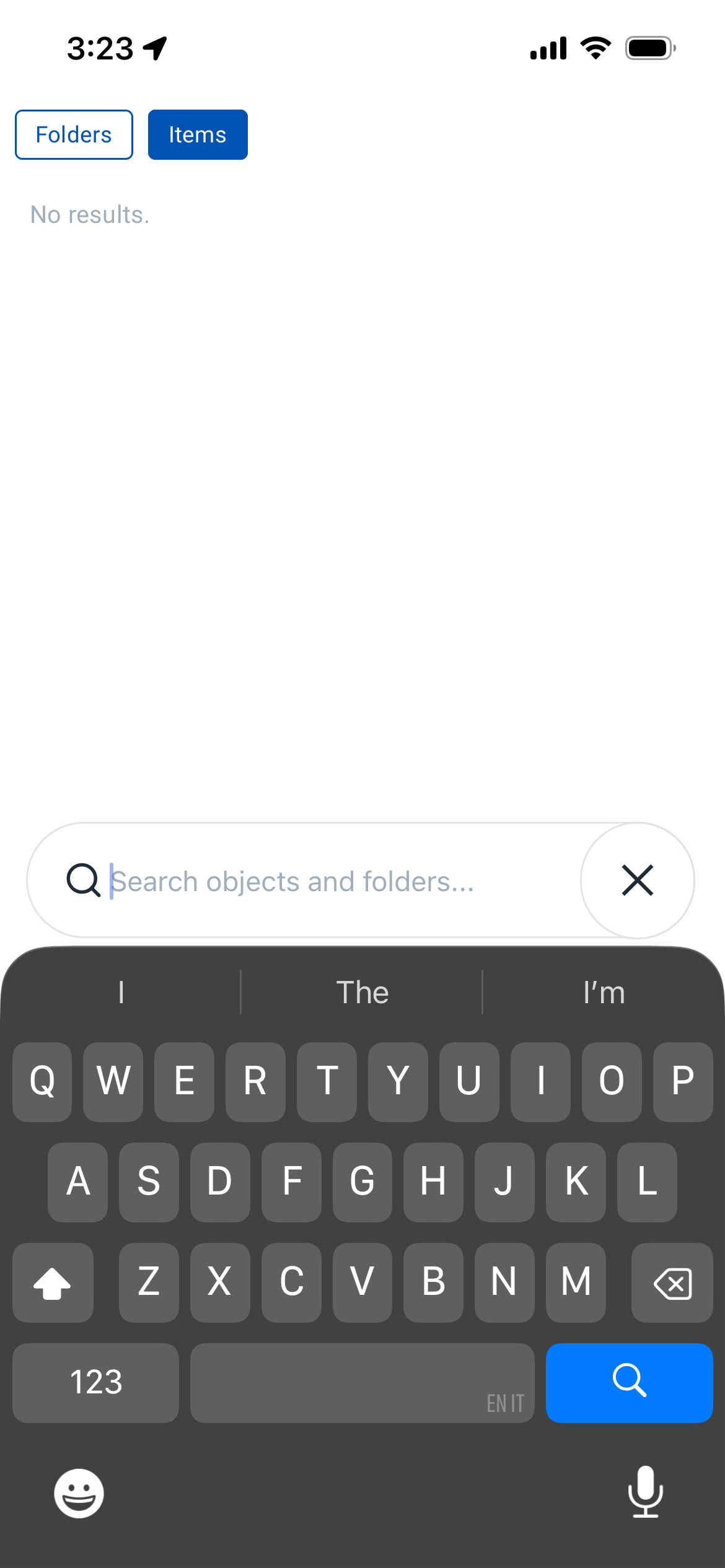 Search bar view