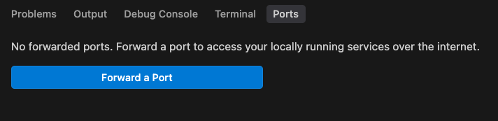 VS Code port forwarding