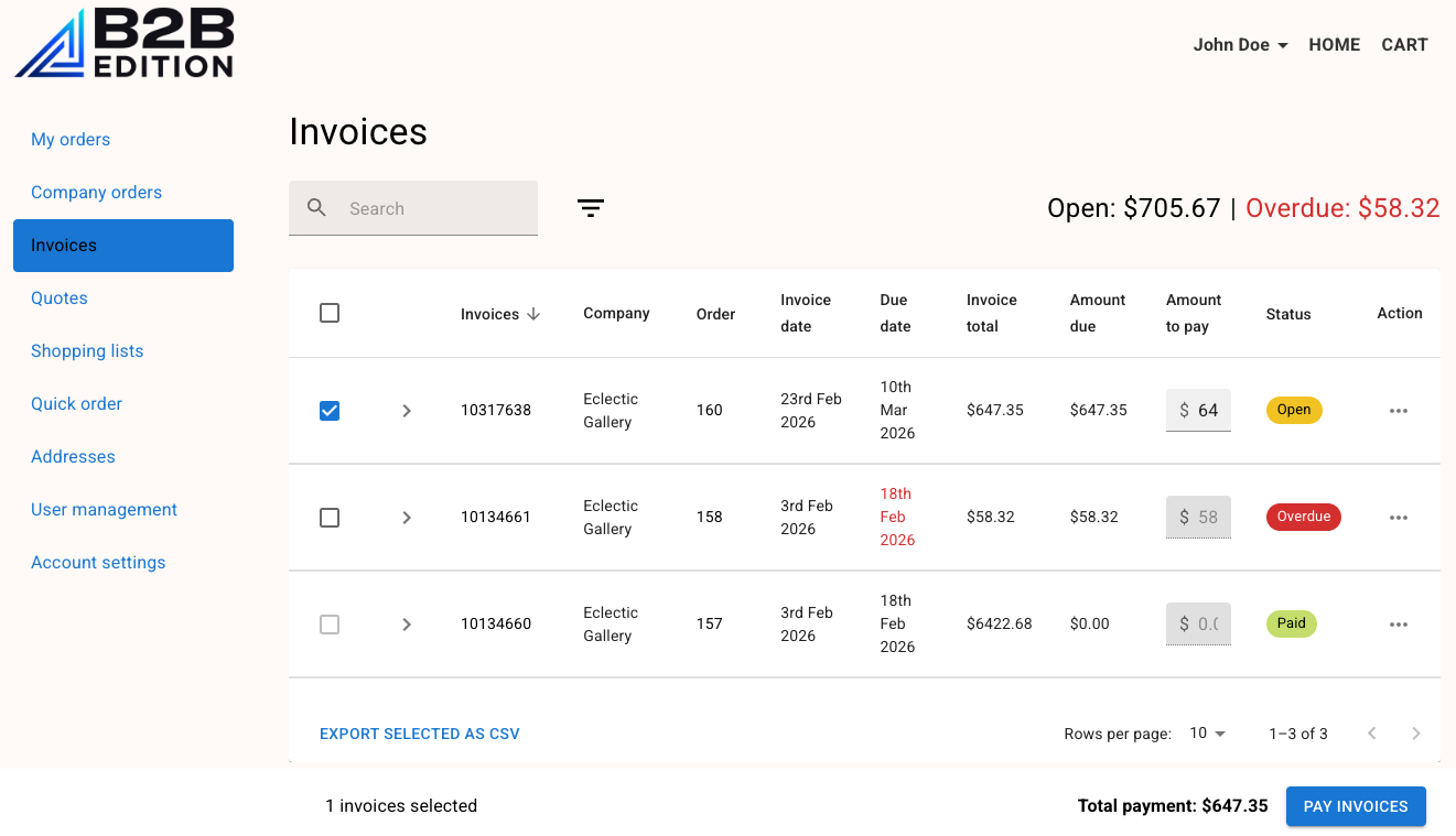 The Buyer Portal UI