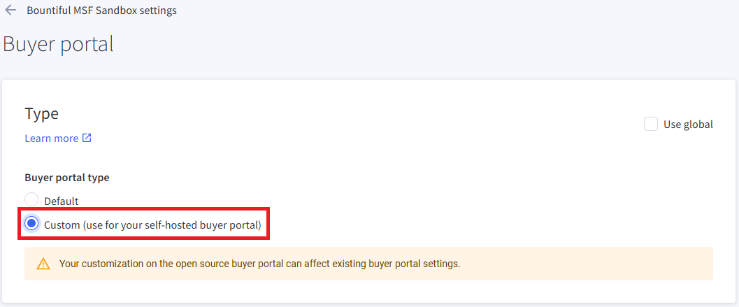 Buyer Portal Type - Multi Storefront - 3