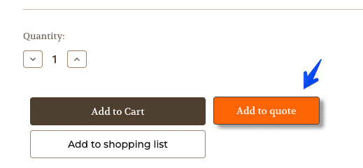The styles applied to "Add to quote"