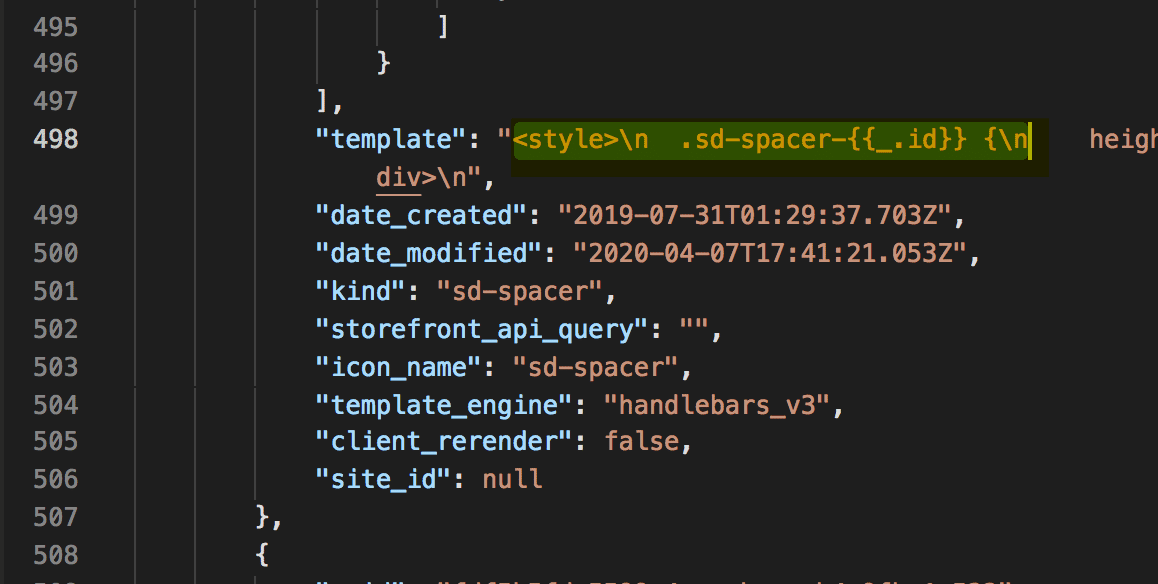 Spacer template