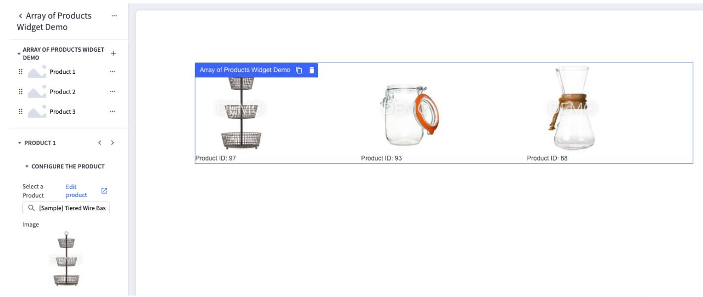 Product grid widget