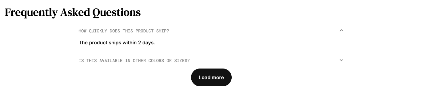 Product FAQs