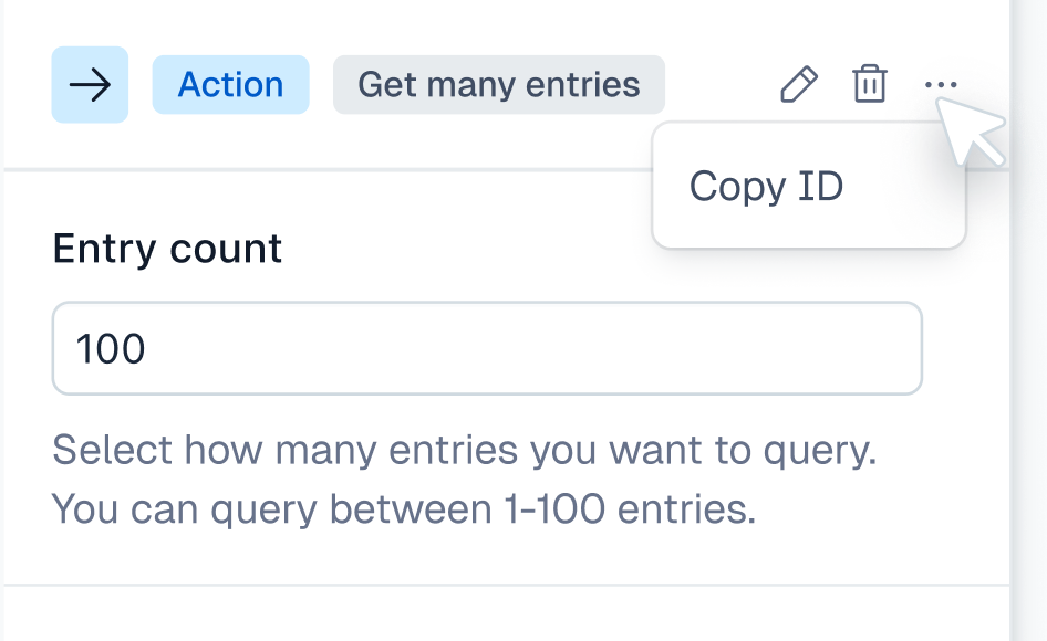 Automations copy step id