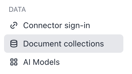 Document Collections option in the left sidebar