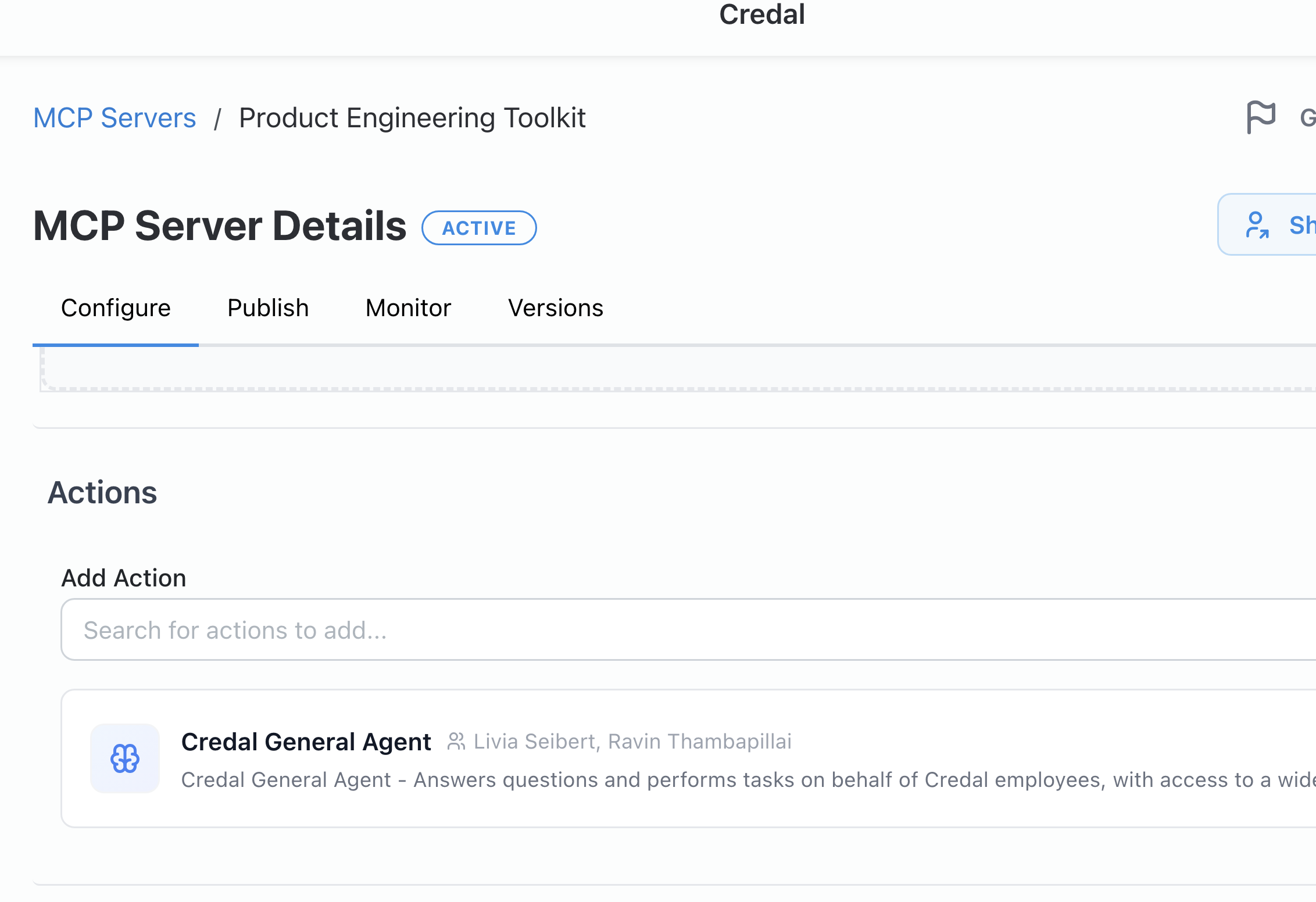 Adding a published callable agent to an MCP server