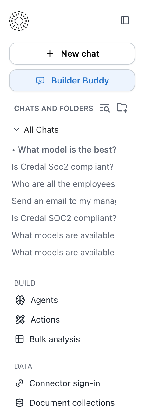 The Agents option in the left sidebar