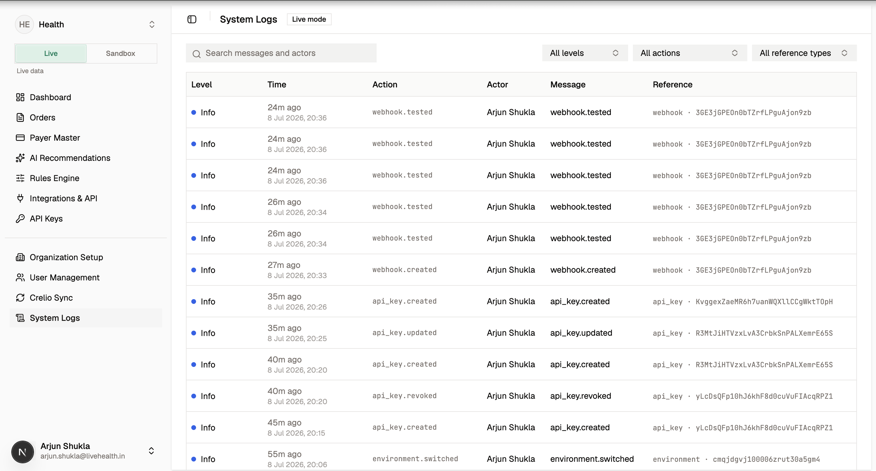 System Logs