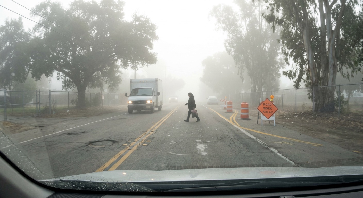 Autonomous vehicle ego-camera traffic scene