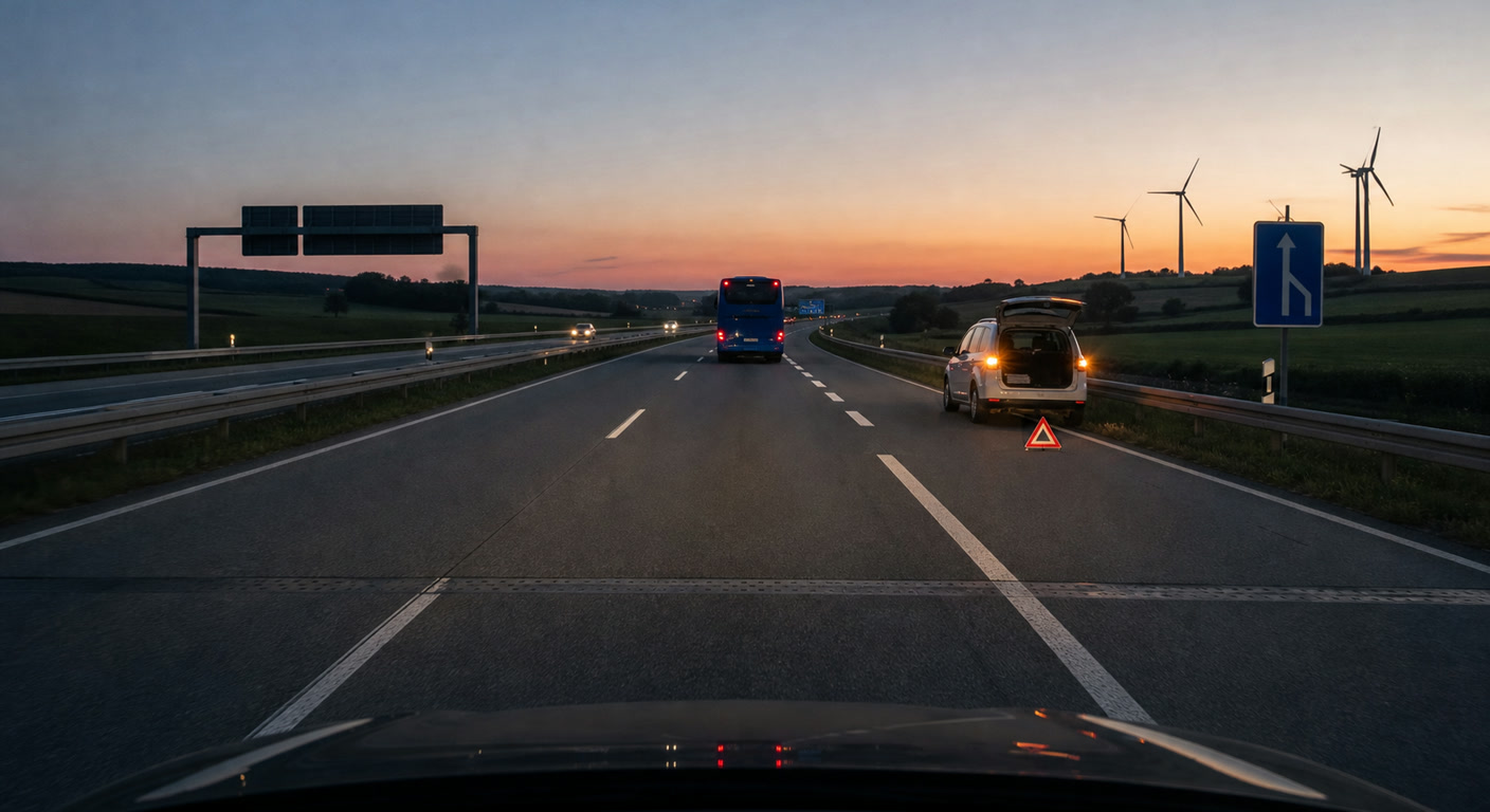 Autonomous vehicle ego-camera traffic scene
