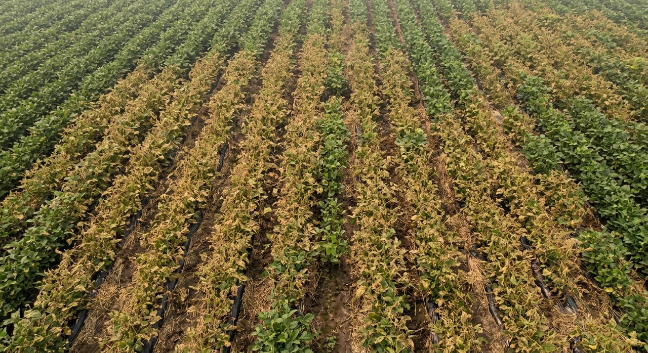 Synthetic crop-disease detection image