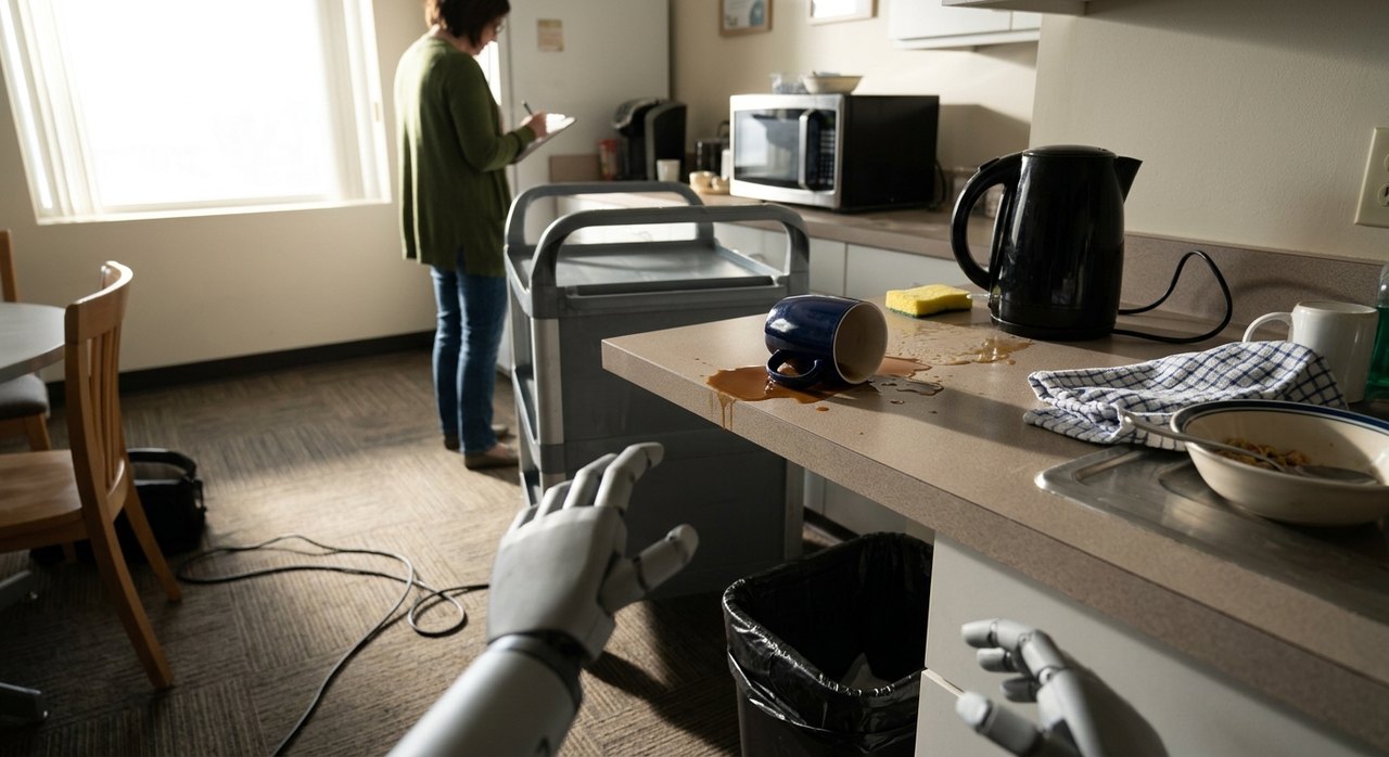 Egocentric humanoid robot scene-understanding image