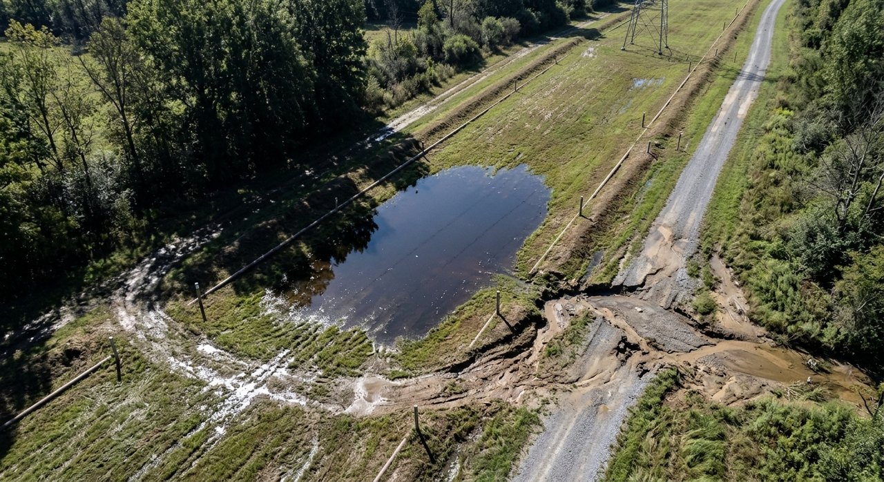 Synthetic drone aerial inspection image