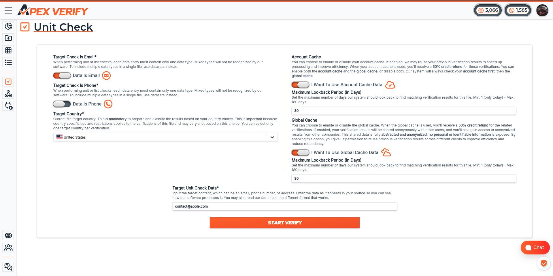 Complete the Unit Check form