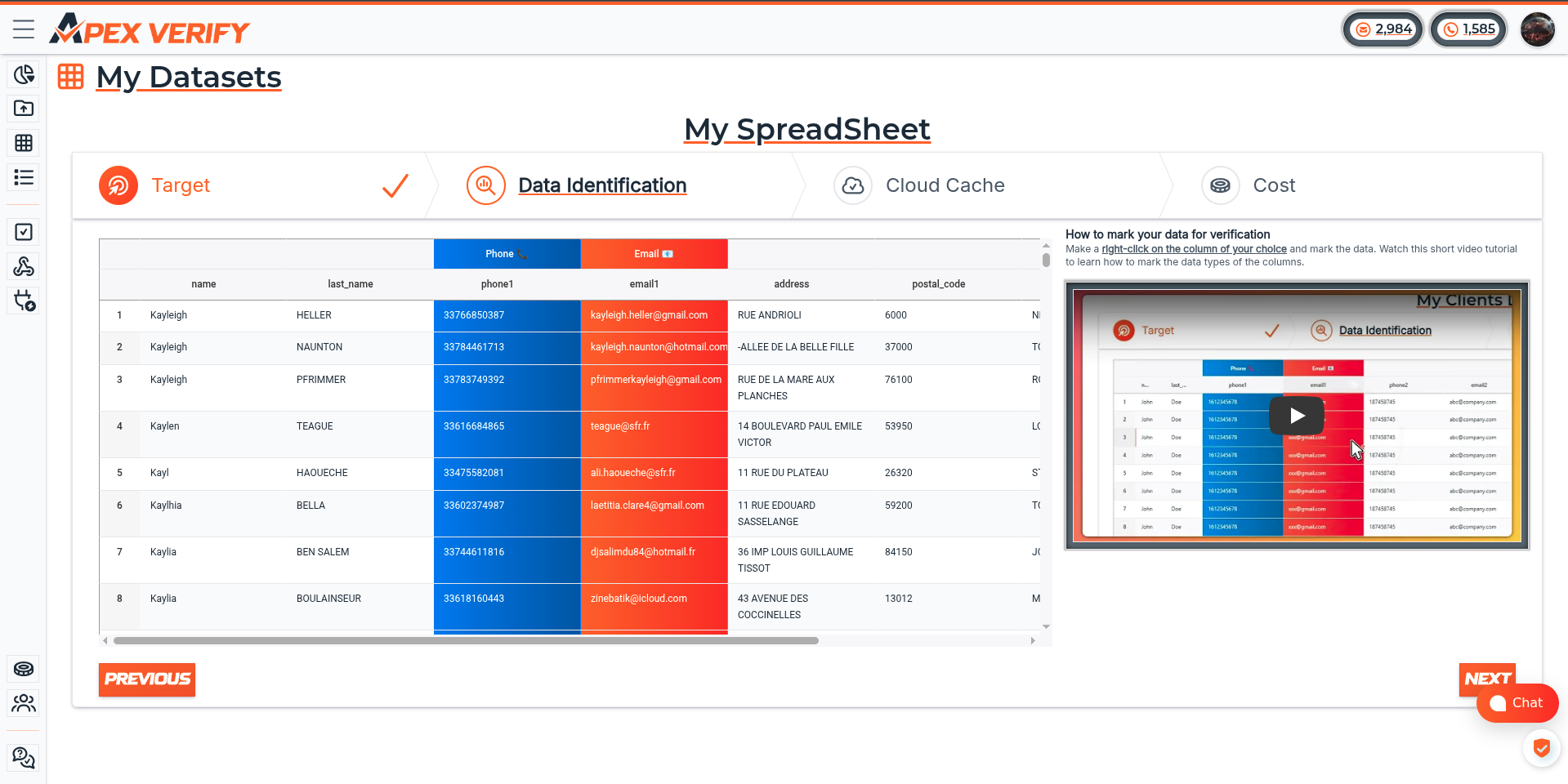 Identify column data types