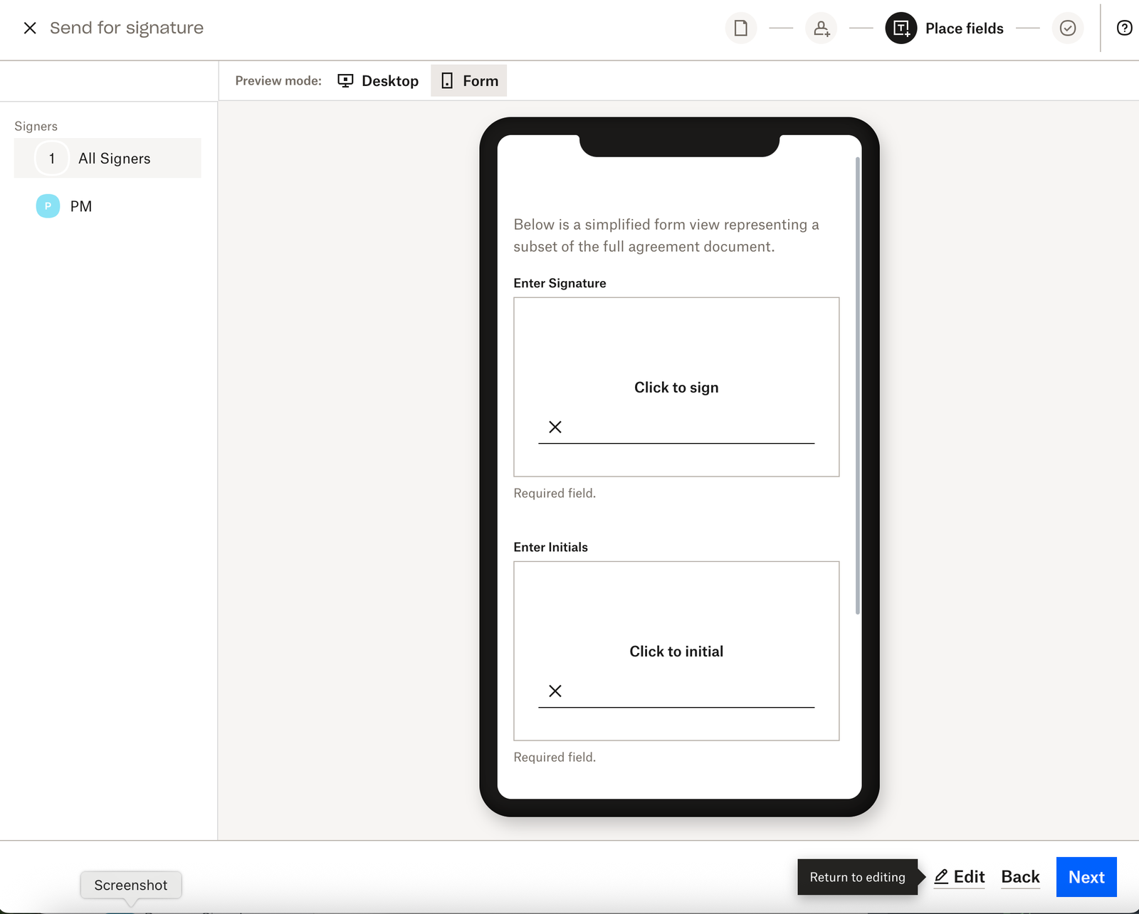 Updated signer app