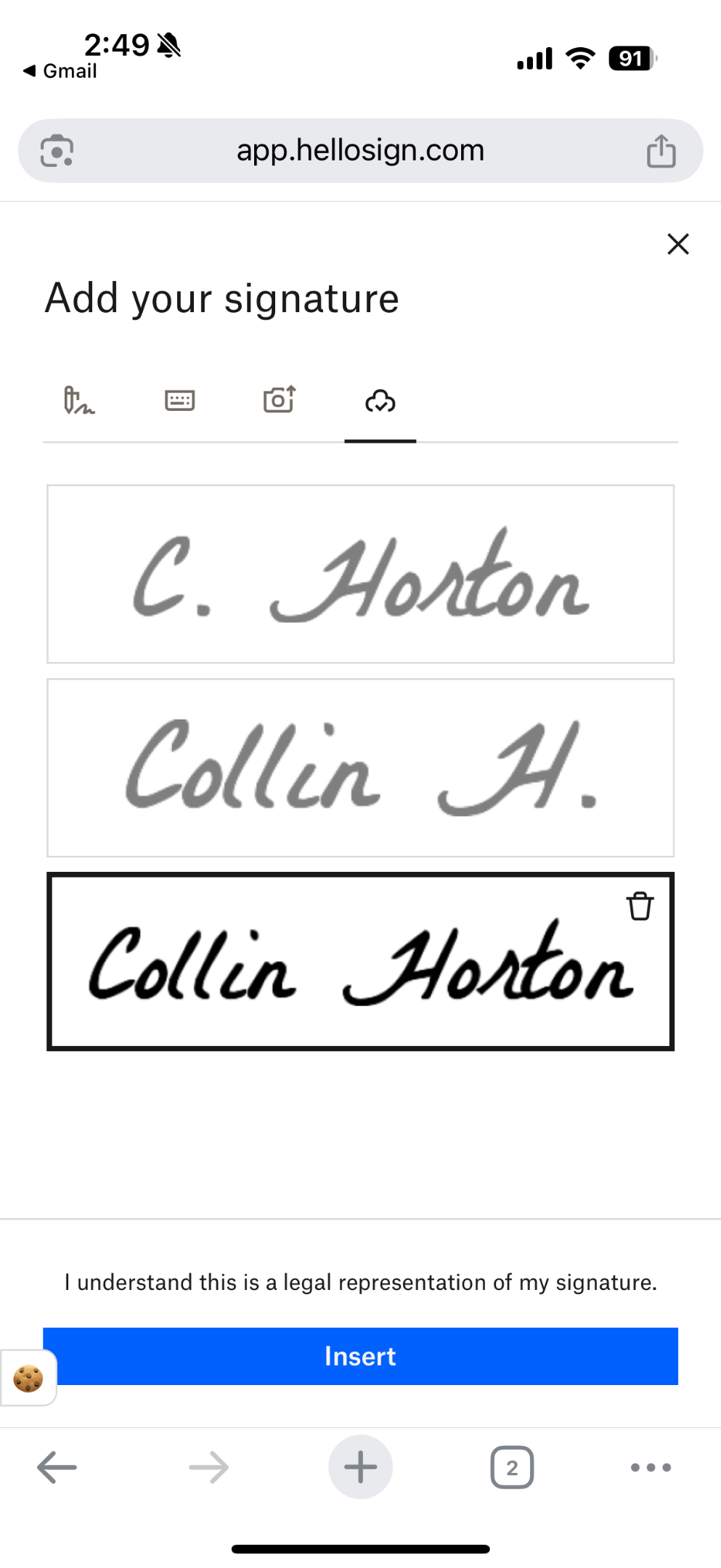 Current signer app