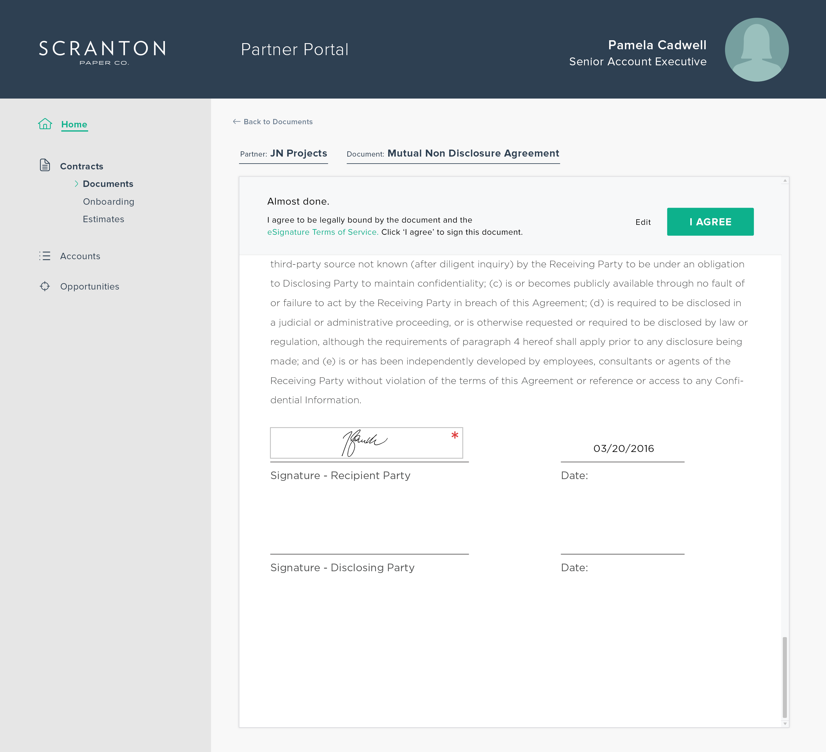 #width=550px; Shows the terms acceptance page with premium branding legal copy