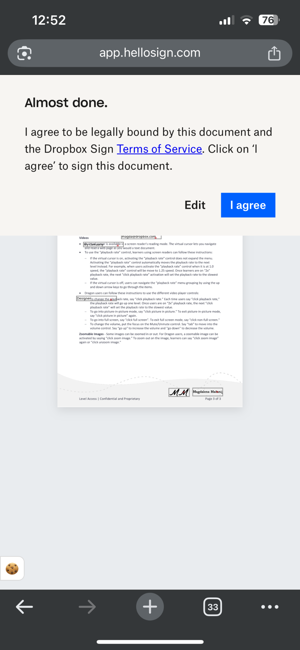 Current signer app