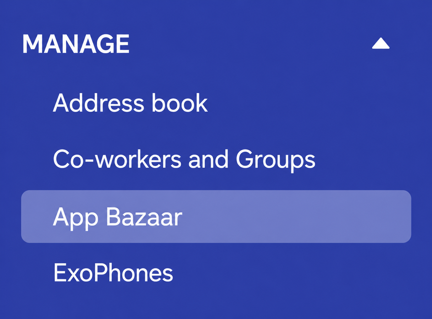 Exotel sidebar: App Bazaar