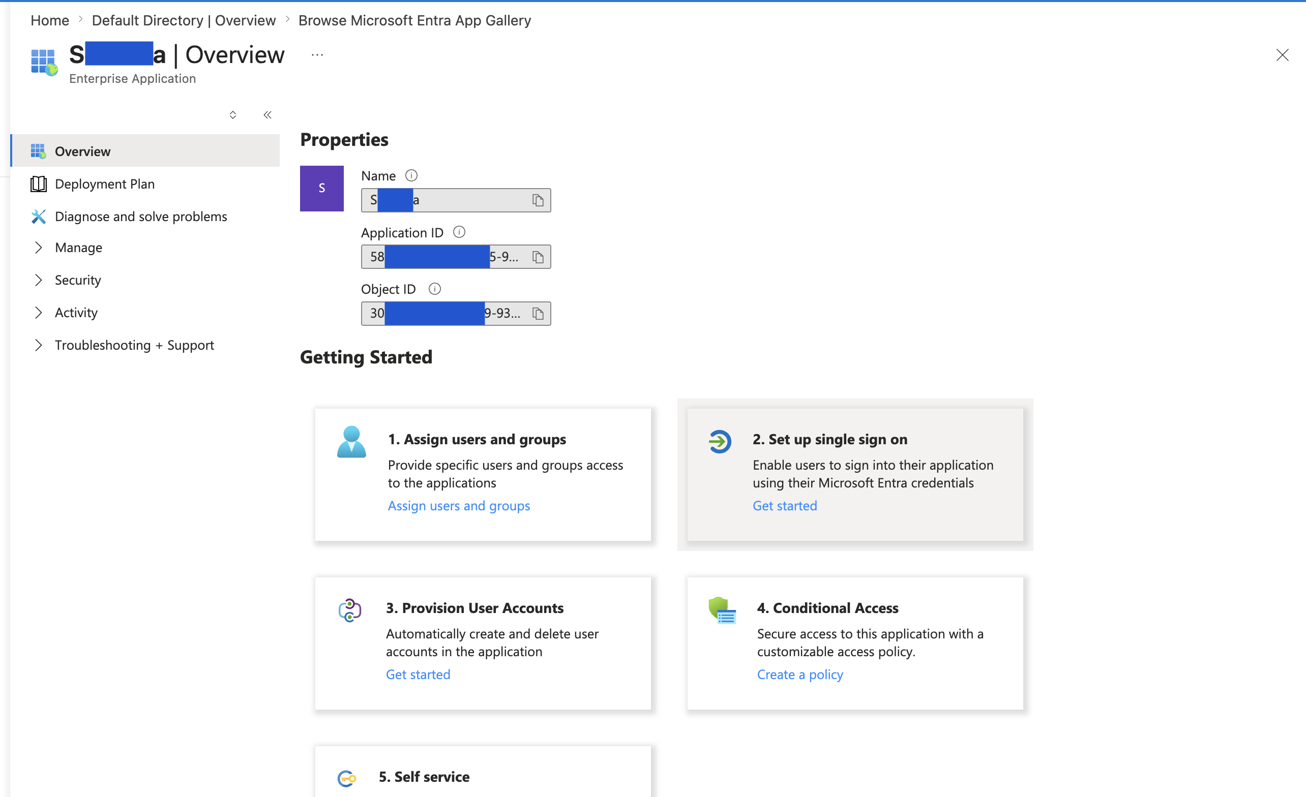 Microsoft Entra enterprise application Getting Started with Set up single sign on
