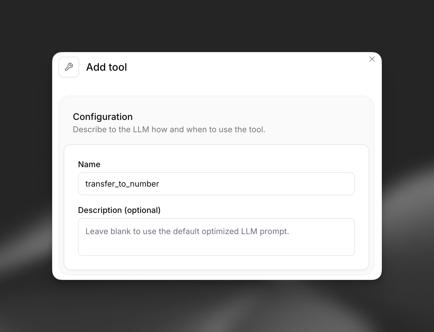 Beschreibung des Tools für die Weiterleitung an Menschen