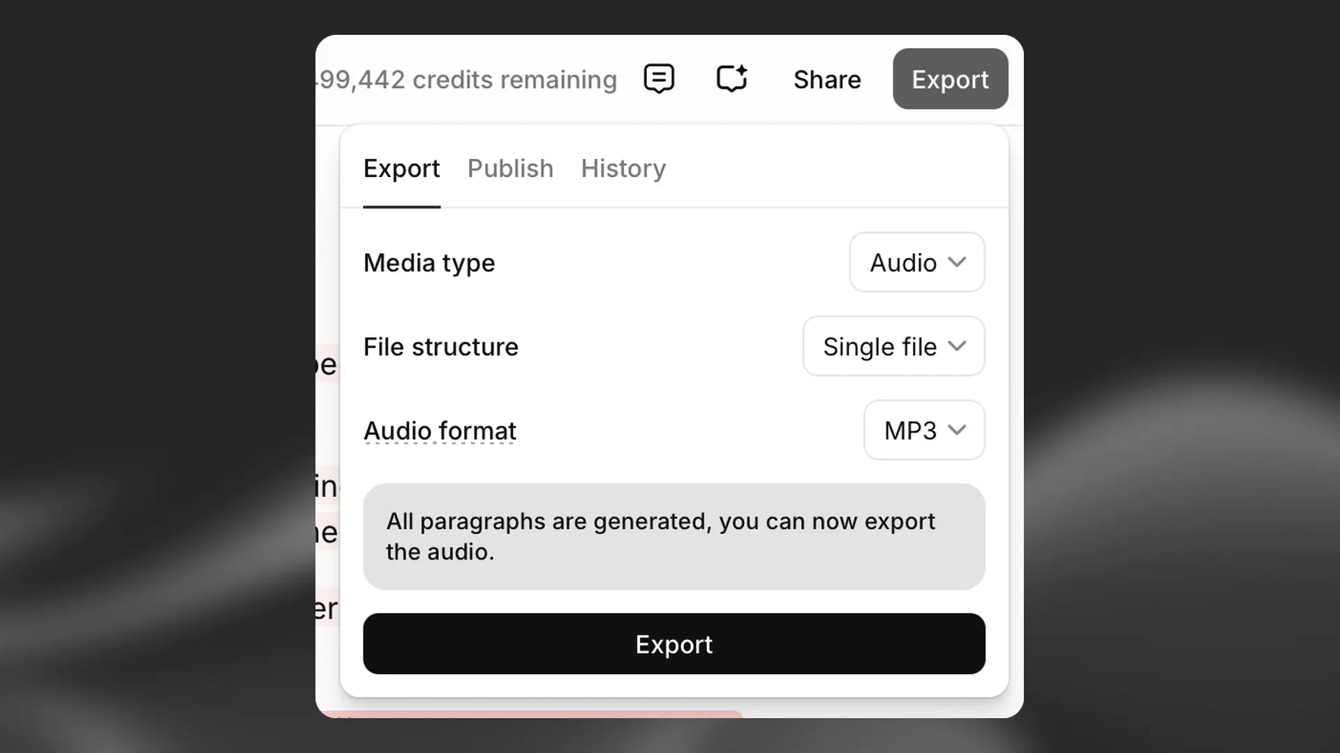 Ihr Projekt exportieren