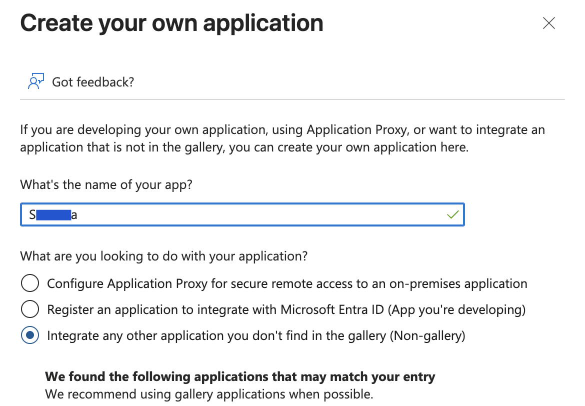 Microsoft Entra Create your own application panel with a non-gallery app