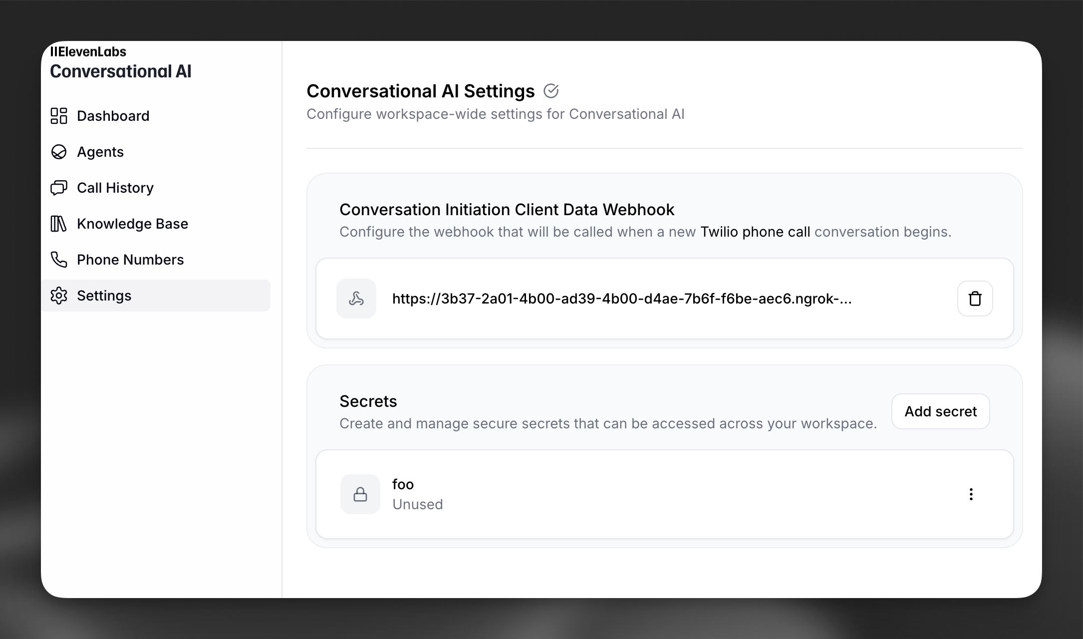 Enable webhook