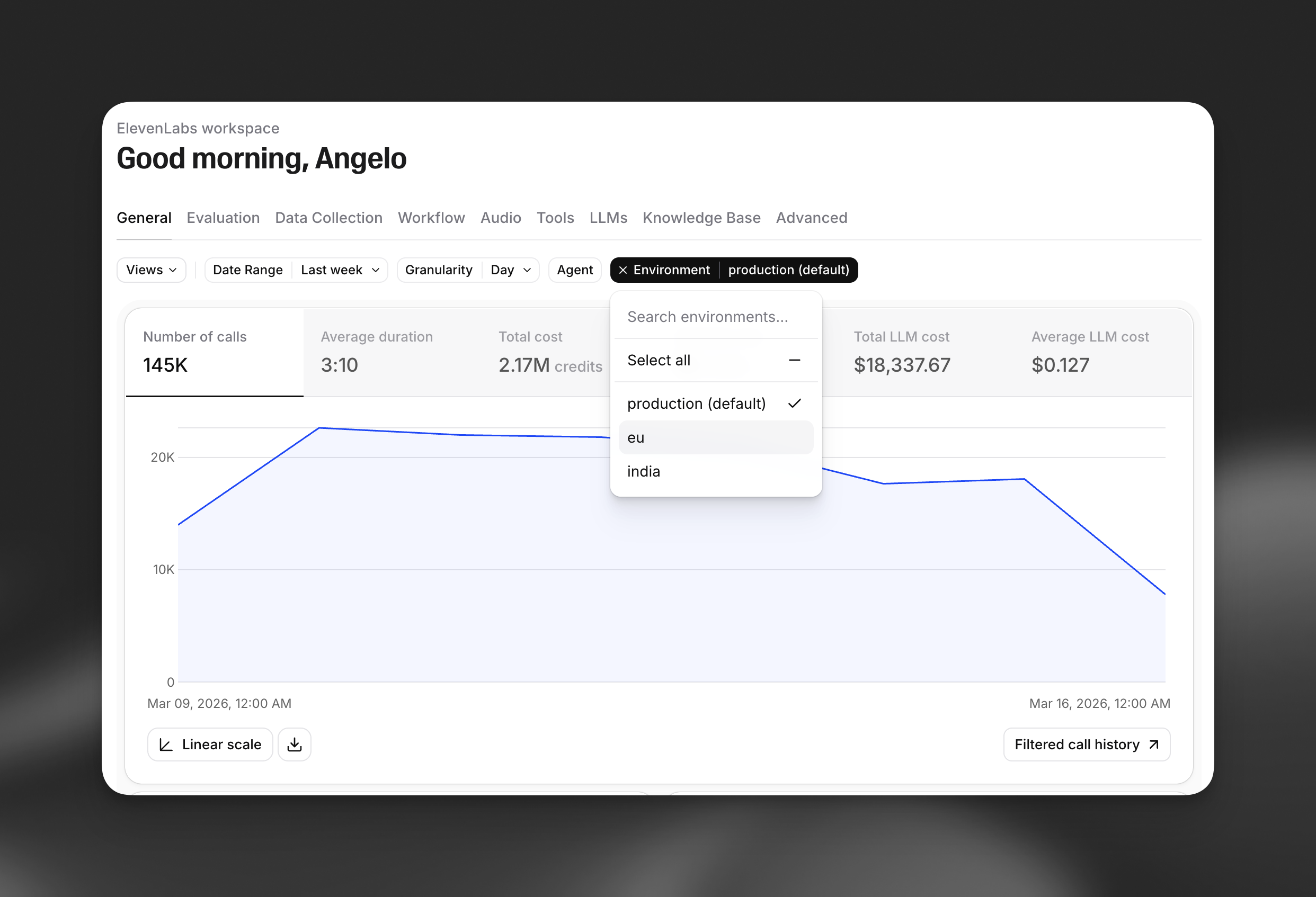 Analytics nach Umgebung filtern