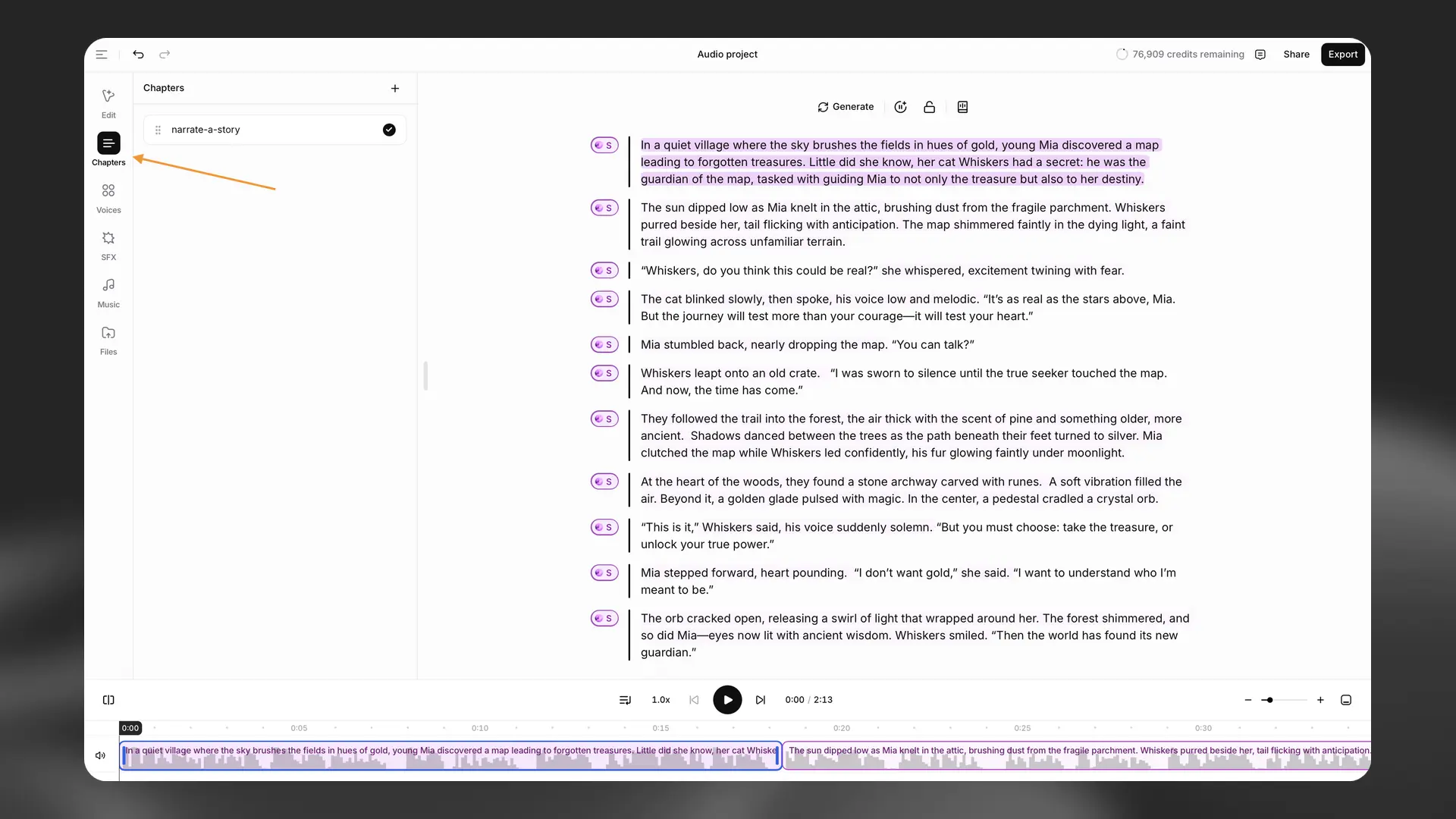 Chapters sidebar Chapters sidebar