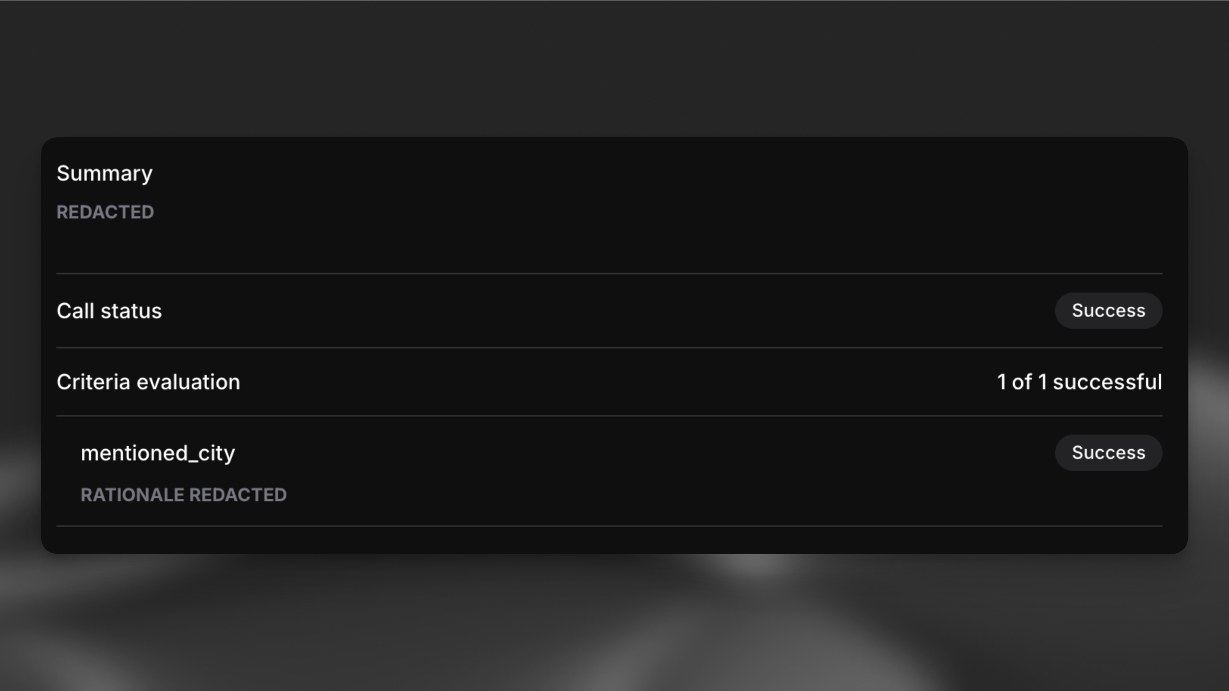 HIPAA 준수가 적용된 삭제 처리된 대화 분석
화면