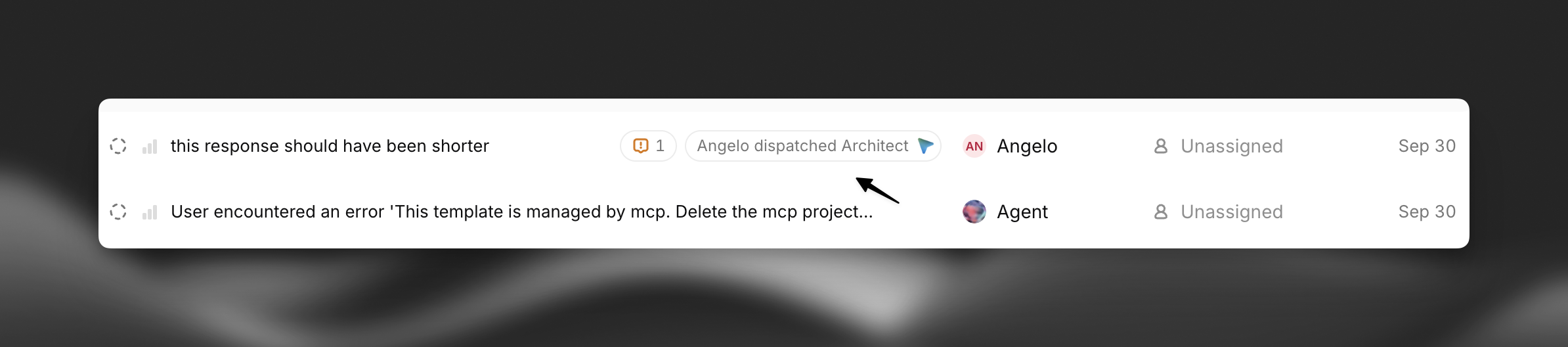 Triage list with Architect