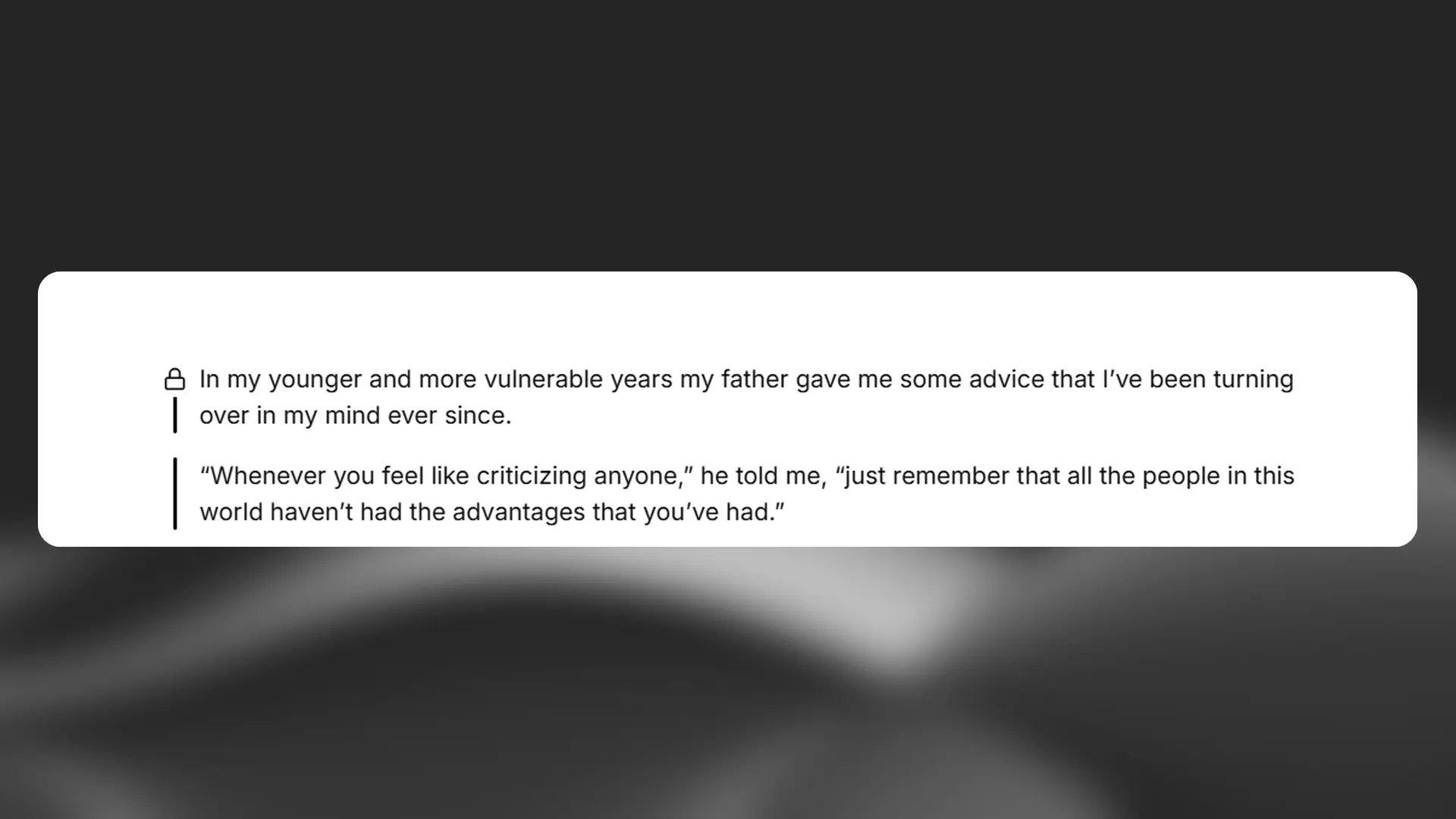 Locked paragraph