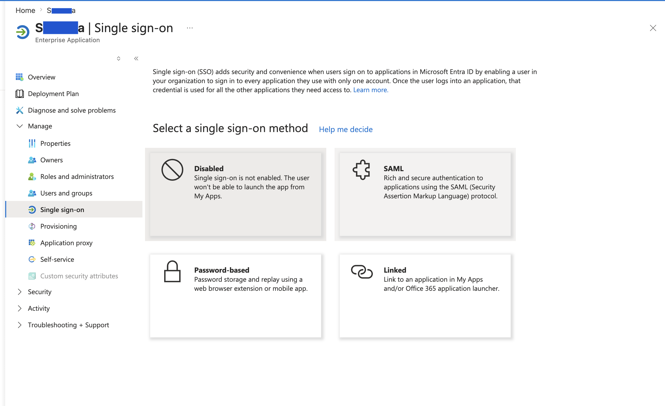 Microsoft Entra Select a single sign-on method with SAML