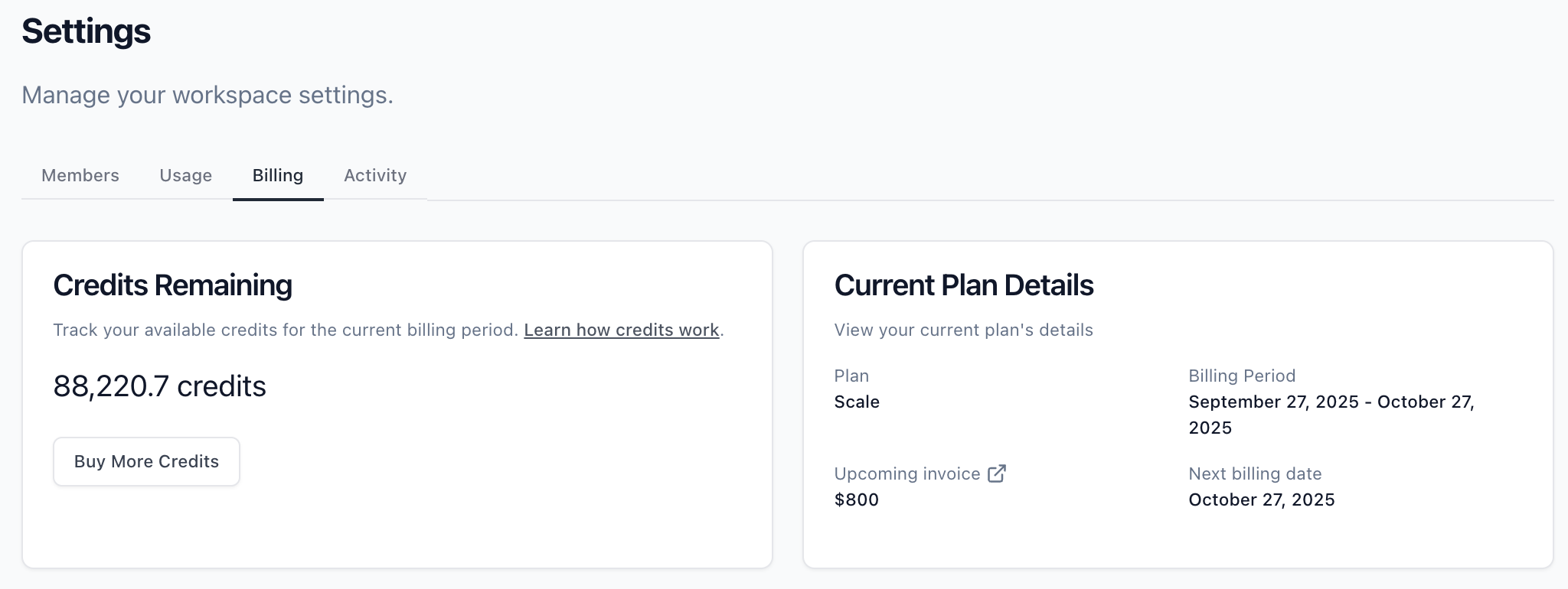 Dashboard Usage