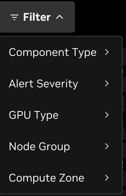 Alert filters.
