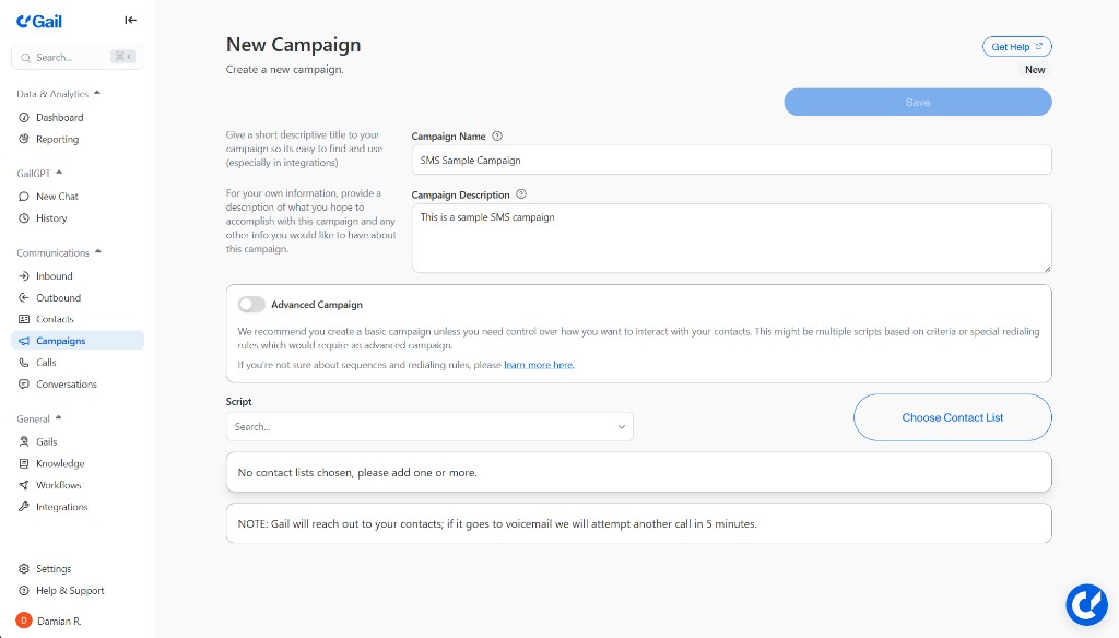New Campaign Form