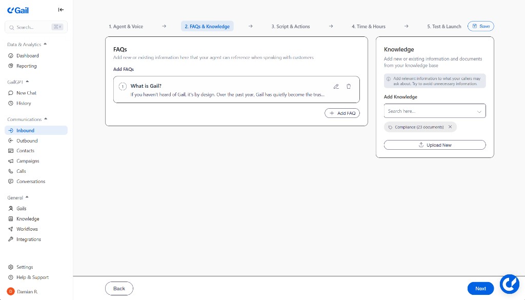 FAQs & Knowledge setup