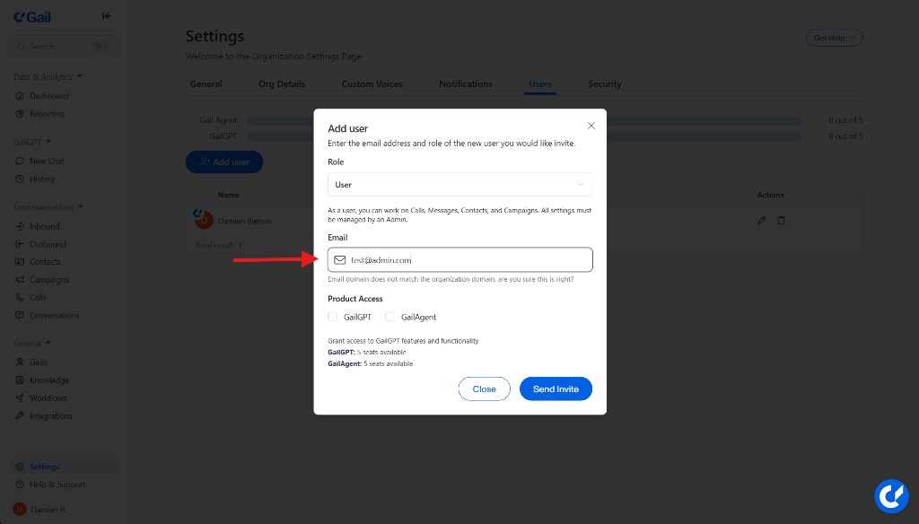 Add User Dialog
