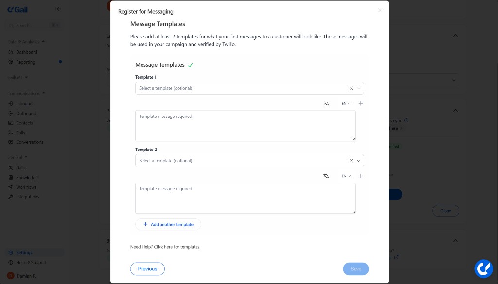 Message Templates
