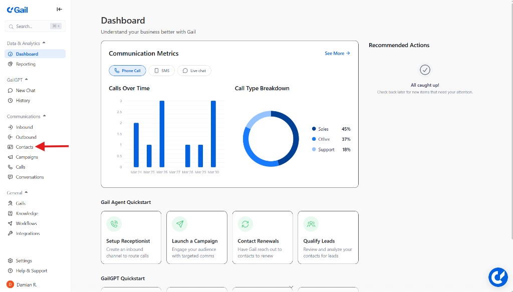 Contacts Sidebar