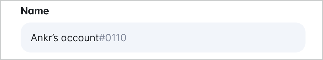 Account name