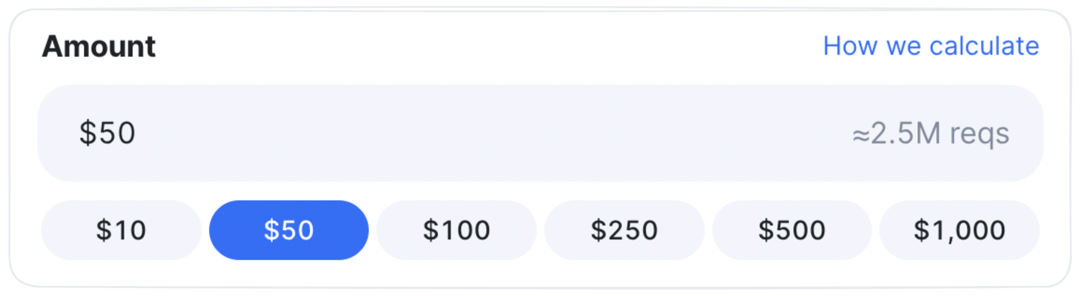 Payment amount