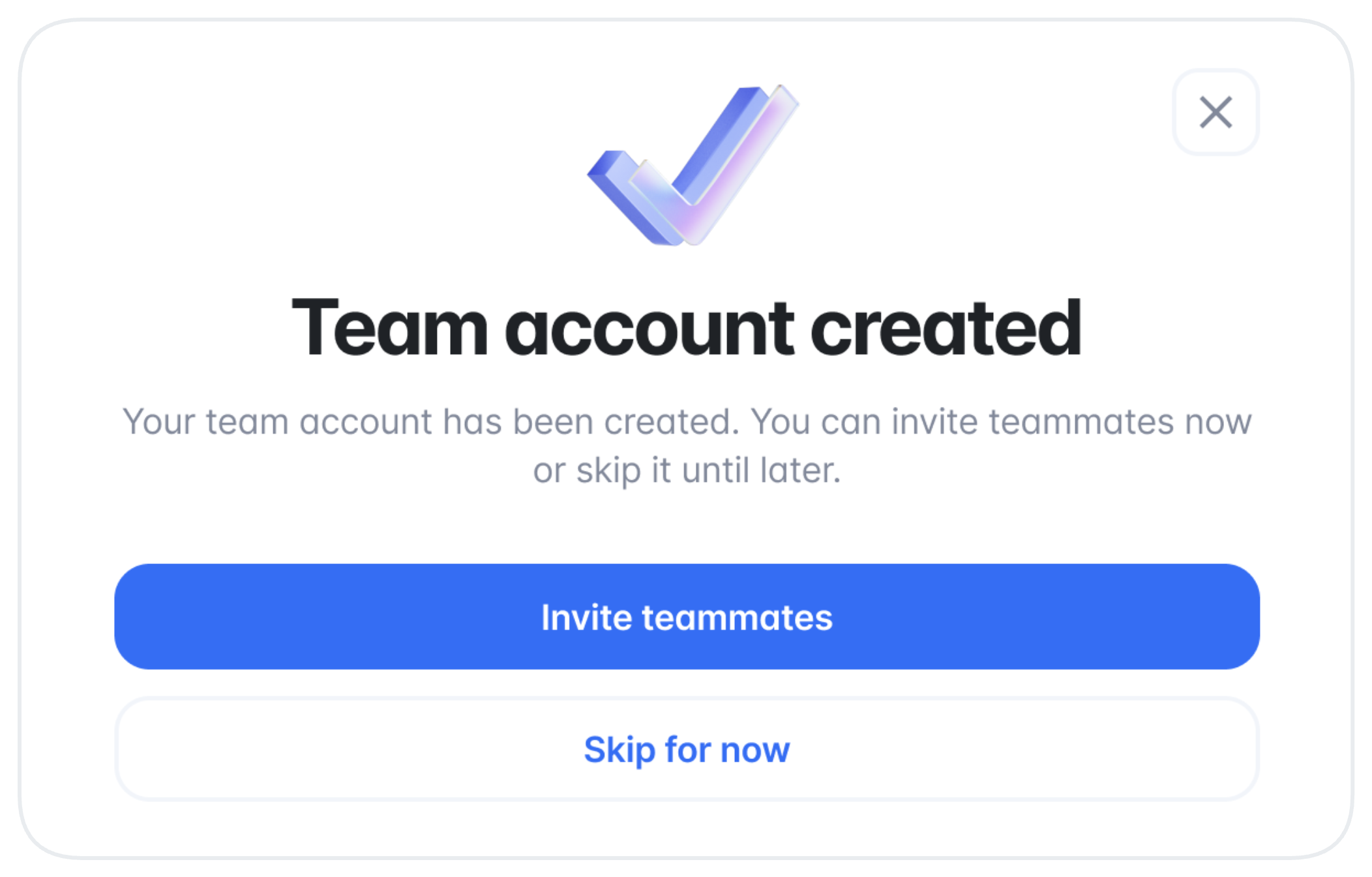 Create account
